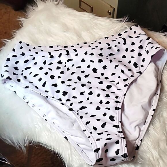 Swim Womens Sexy Leopard Printed bottoms High Waisted Size L New - Picture 2 of 5